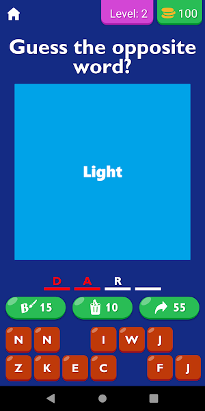 Guess The Opposite Word Game Screenshot 2