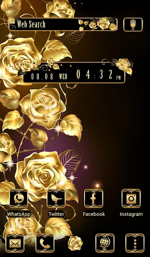 Golden Roses Theme Screenshot 0