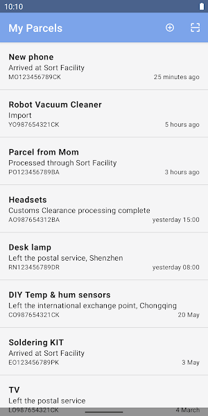 My Parcels Screenshot 1