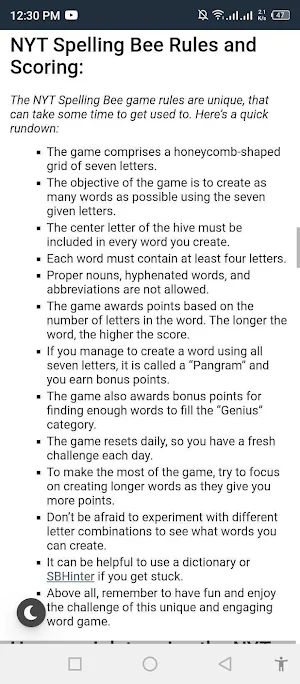 Spelling Bee Solver Screenshot 3