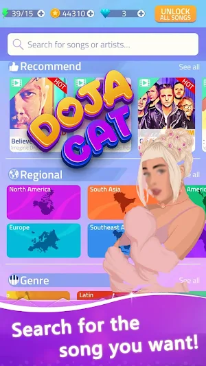 DOJA CAT Piano Tiles Screenshot 3
