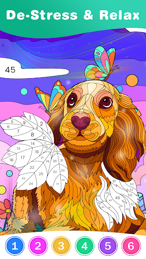 Coloring game: Number by color Screenshot 1