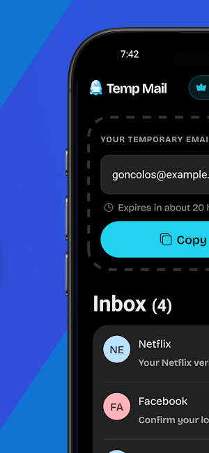 Temp Mail - Temporary Email Screenshot 3