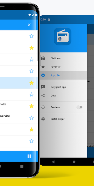 Radio Sverige - Online Radio stations. Free Radio Screenshot 2