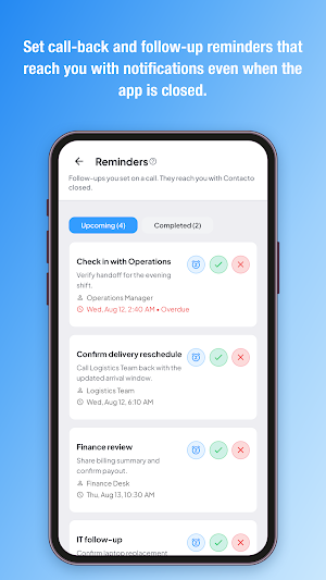 Contacto: Phone & Call Notes Screenshot 1