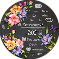 BFF2- Blackboard Art Flower