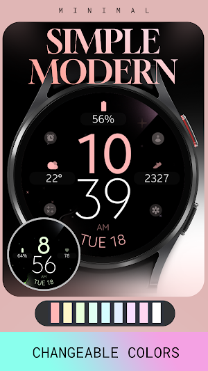 Simple Modern watch face Screenshot 2
