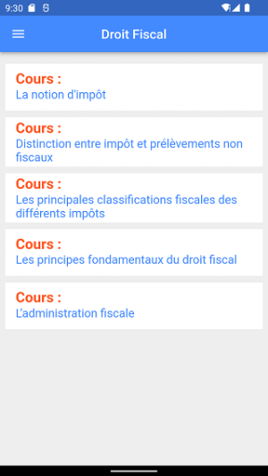 Cours de Droit Fiscal Screenshot 0