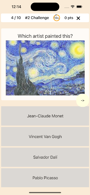 EuroQuiz App Screenshot 2