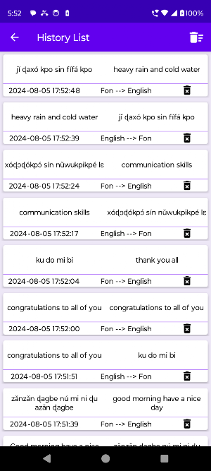 English To Fon Translator Screenshot 2
