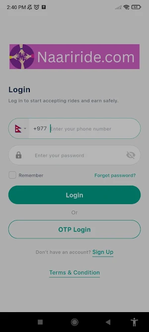 Naari Ride Driver Screenshot 0