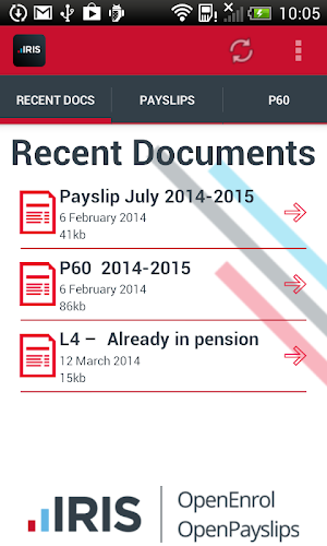 IRIS OpenPayslips Screenshot 2
