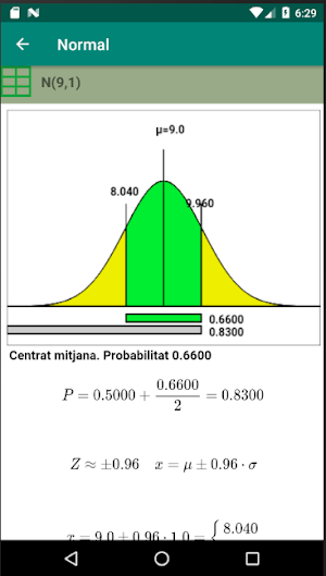 Distribució Normal Screenshot 3