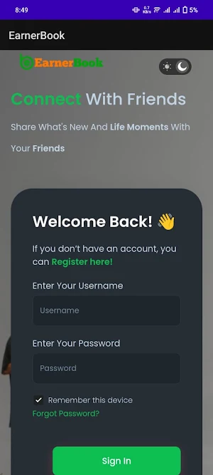 EarnerBook Screenshot 0