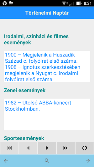 Történelmi naptár Screenshot 3