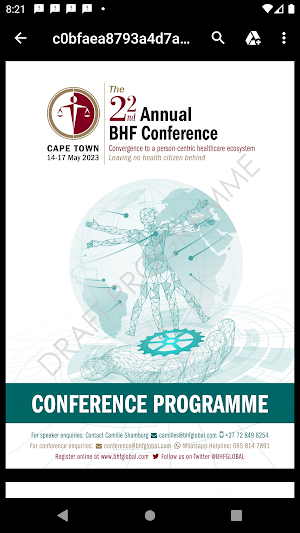The 22nd BHF Conference 2023 Screenshot 2