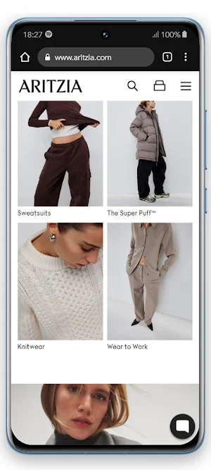 aritzia Screenshot 1