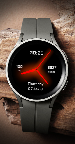 EY08 Red Glow Watchface Screenshot 0