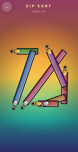 Zip Sort: Untangle Puzzle Screenshot 1