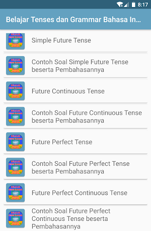 Belajar Tenses Grammar Bahasa Inggris Screenshot 2