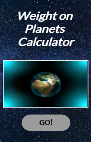 Weight on Planets Calculator Screenshot 2