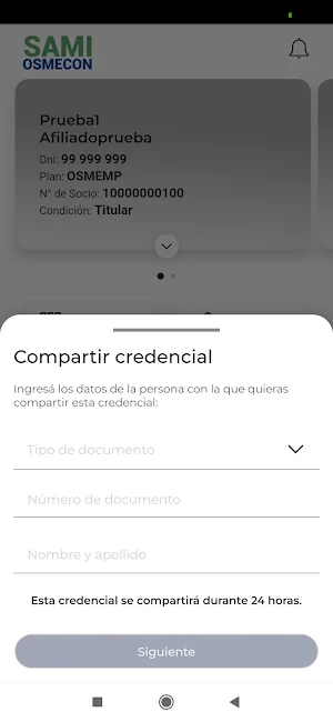 Credencial SAMI OSMECON Screenshot 2