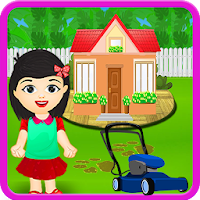 Little Girl Cleaning House