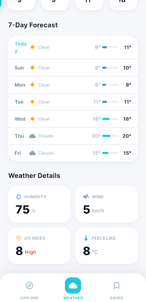 Weather Now: Daily & Hourly Screenshot 1