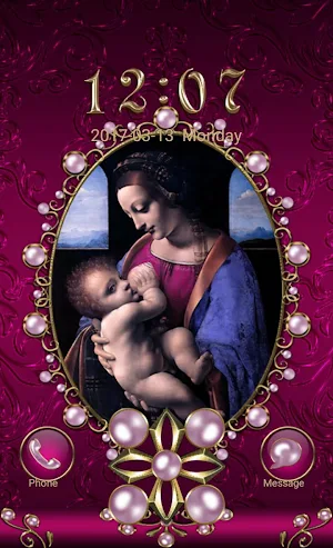Virgin Mary Purple Go Locker theme Screenshot 0