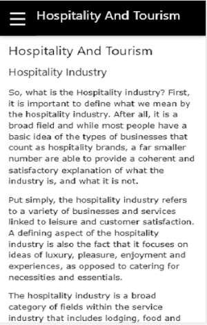 Hospitality and Tourism Screenshot 2