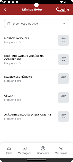 QUALIN Aluno Screenshot 1