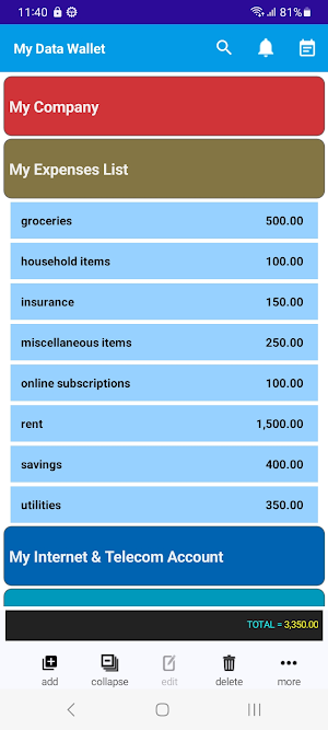 My Data Wallet Screenshot 1