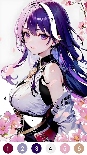 Anime Painter: Color by Number Screenshot 1