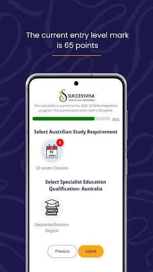 SuccessVisa-Point Calculator Screenshot 3