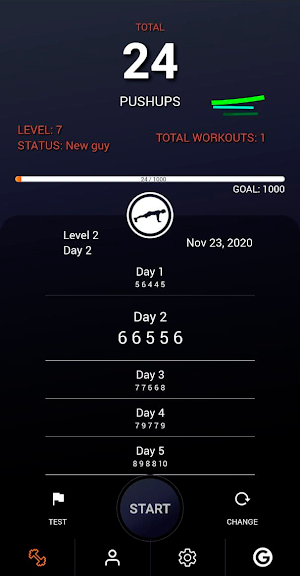 100 Push-ups Workout plan BeStronger New Screenshot 0