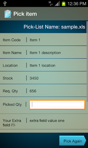 Inventory Picklist Screenshot 1