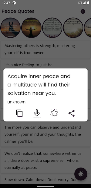 Peace Quotes and Sayings Screenshot 2
