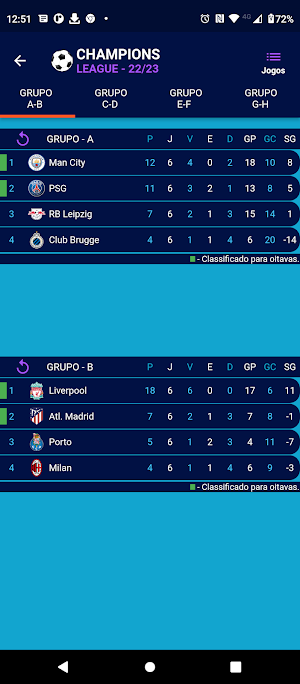 Liga dos Campeões Screenshot 2