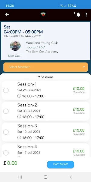 The Sam Cox Academy Screenshot 2