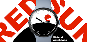 Minimal Watch Face: Red Sun Screenshot 0