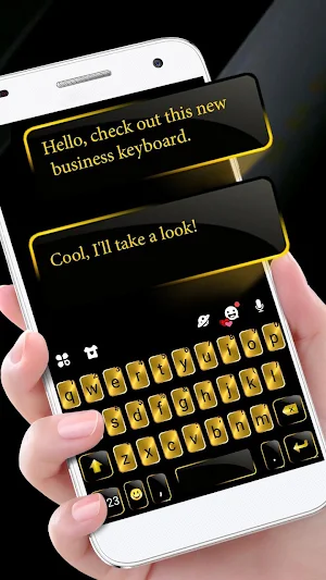 Gold Metal Business Keyboard Theme Screenshot 0