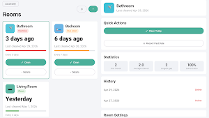 Room Cleaning Tracker Screenshot 1