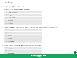 English Vocabulary Tests Screenshot 3