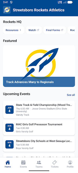 Streetsboro Rockets Athletics Screenshot 0
