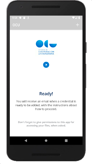OCU Certificate Wallet Screenshot 0