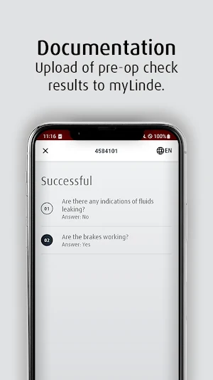 myLinde Pre-Op Check Screenshot 3