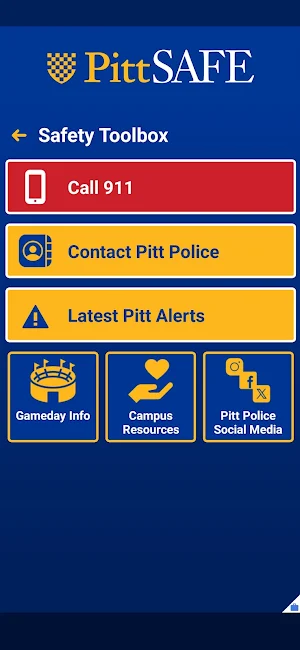PittSAFE - Pitt Public Safety Screenshot 1
