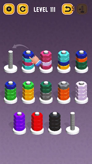 Bolts Color Sorting Nuts Sort Screenshot 2
