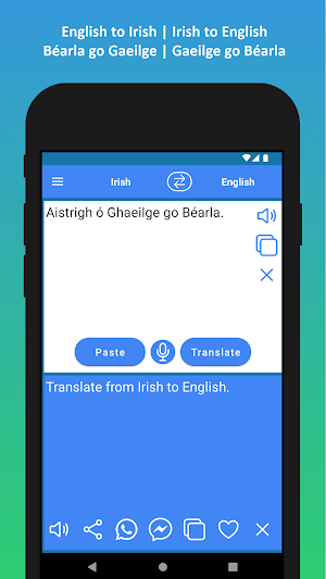 English to Irish Translator Screenshot 2