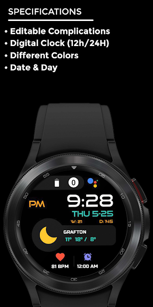 Night 28 - watch face Screenshot 3